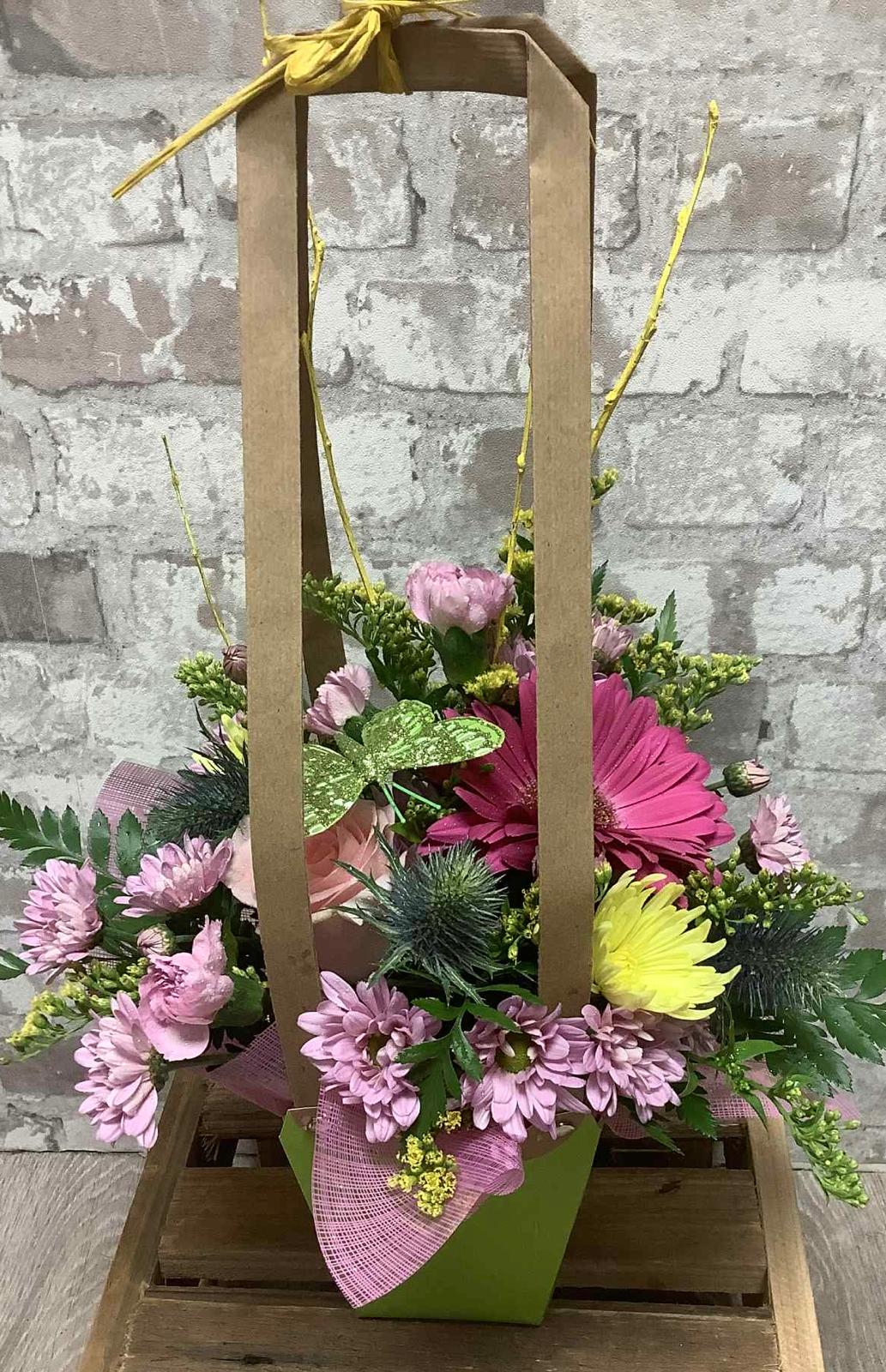 PRETTY PINK FLOWER BAG