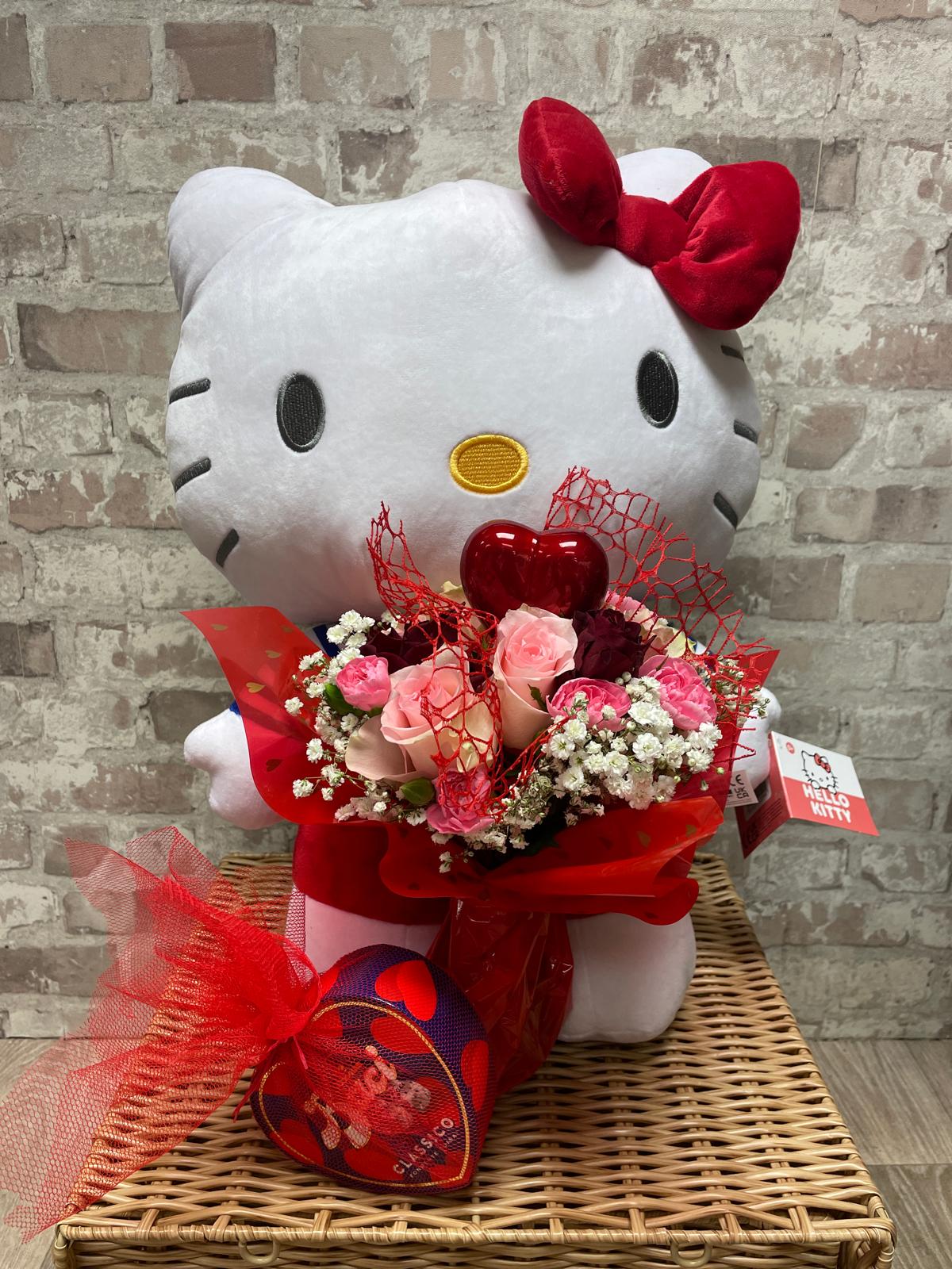 RED BOW HELLO KITTY GIFT SET, 50CM