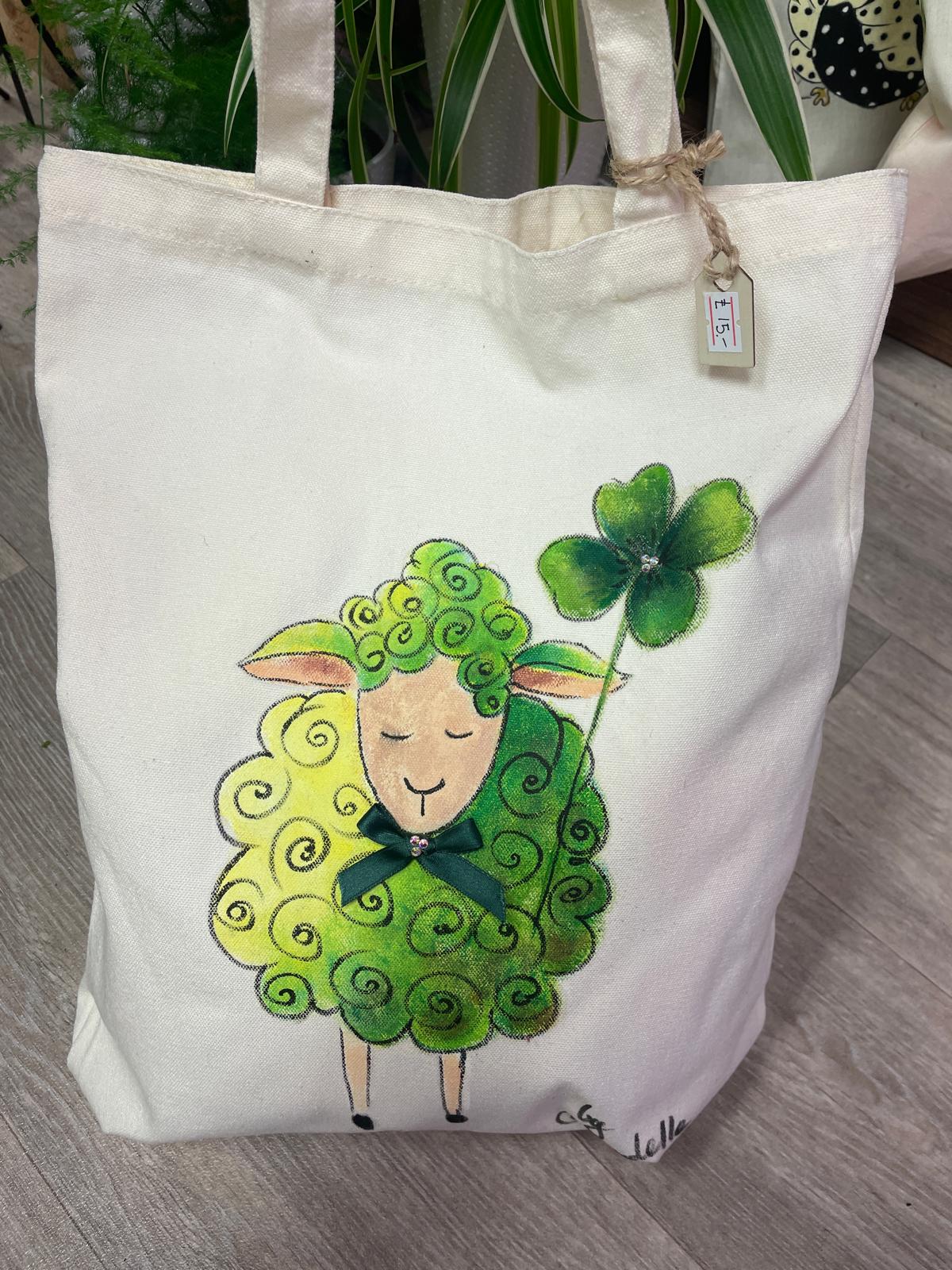 GREEN SHEEP TOT BAG