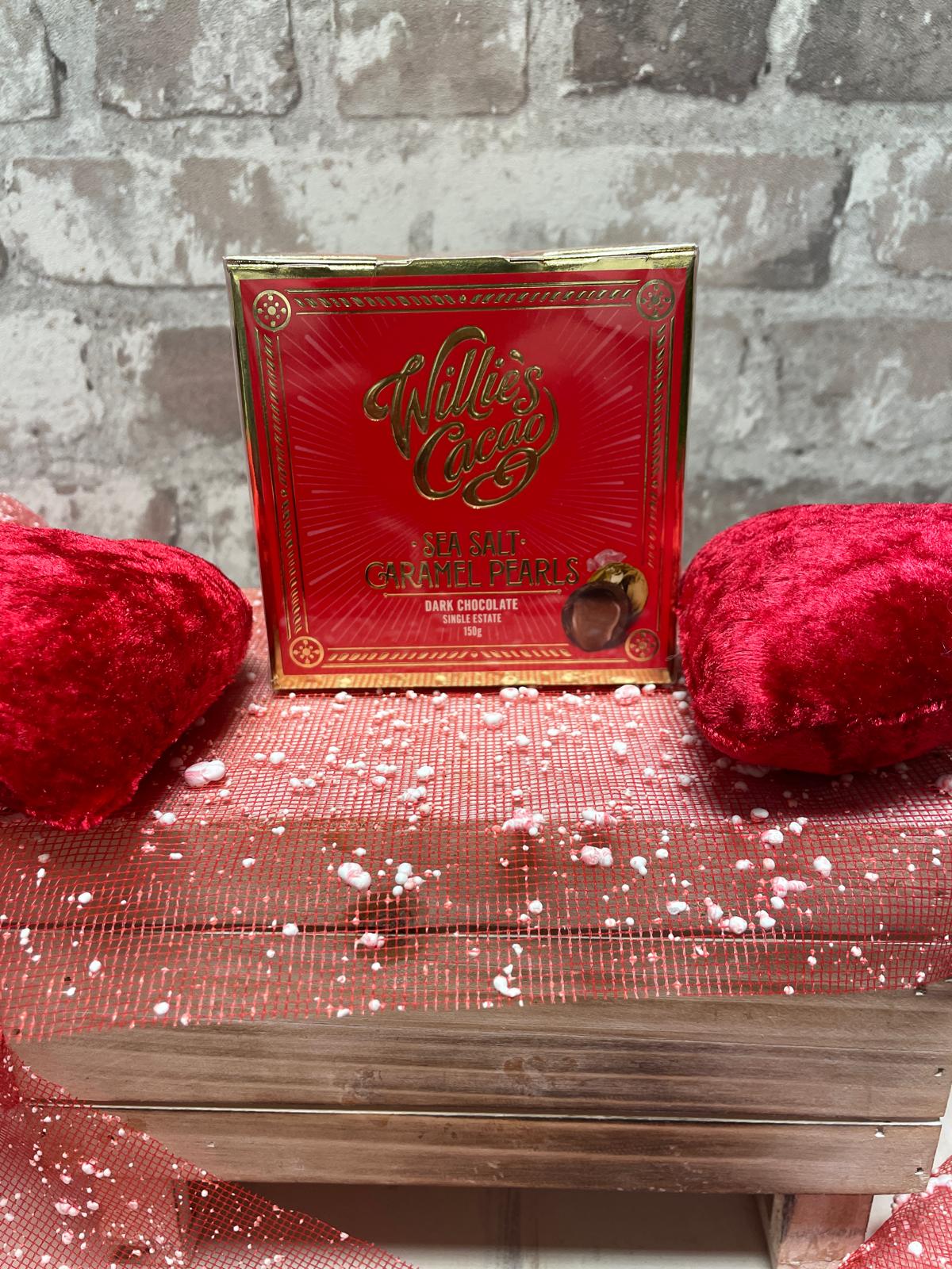 PRALINE TRUFFLES, DARK CHOCOLATE with SEA SALT