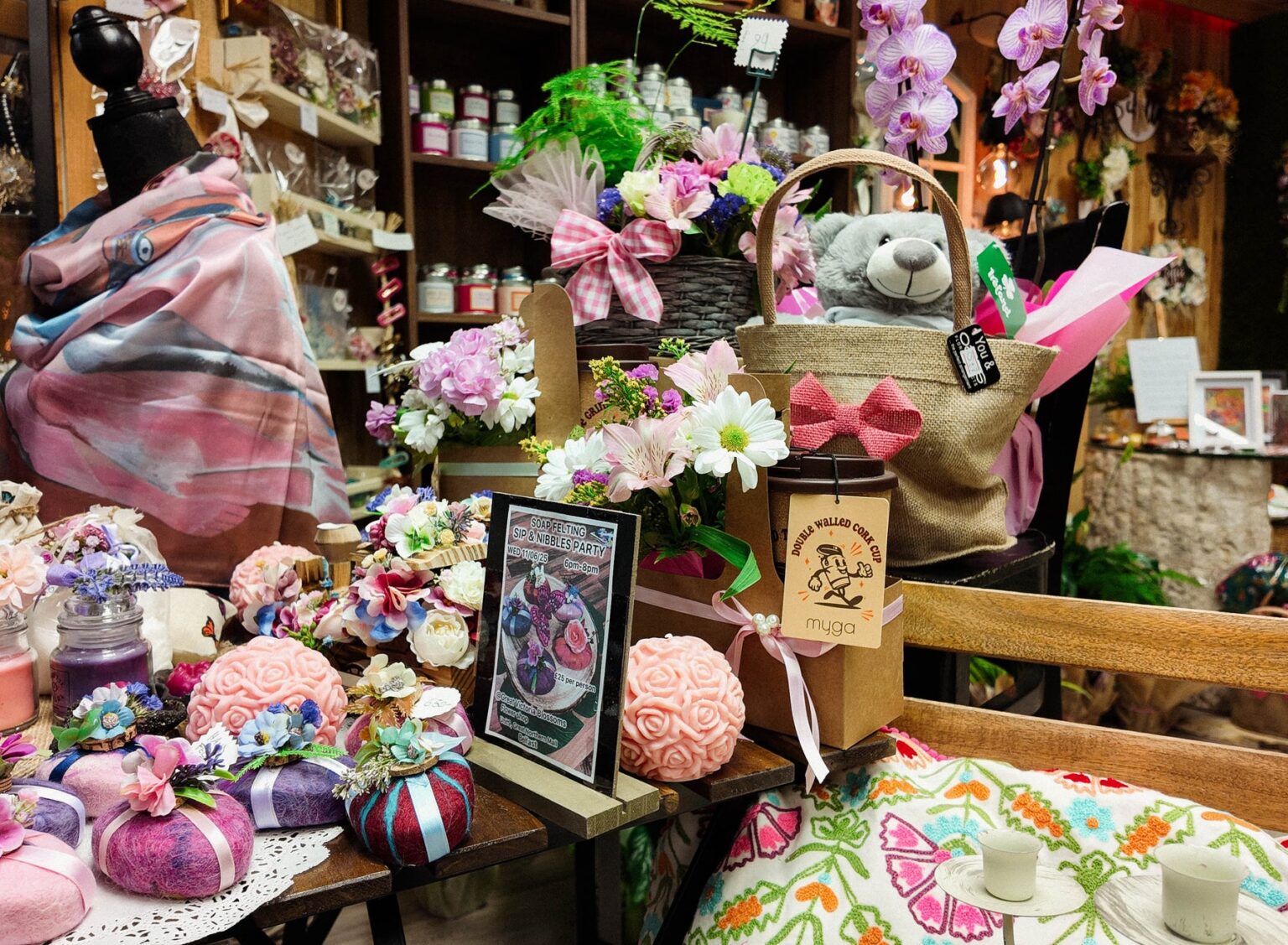 Flowers, art and gifts inside Great Victoria Blossoms